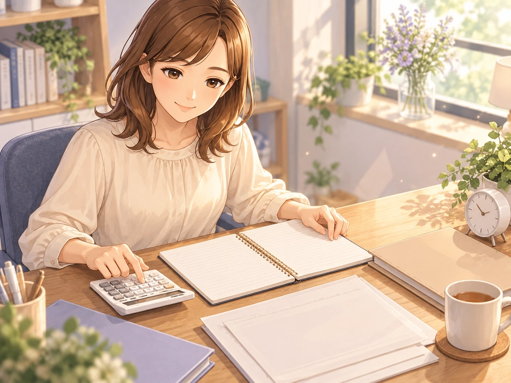 生活費や仕事の見通しを確認し、独立を判断する材料を整理する早川かなえ