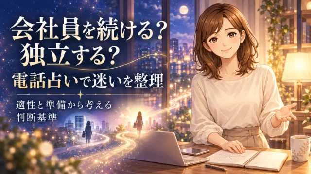 会社員を続ける？独立する？電話占いで迷いを整理｜適性と準備から考える判断基準