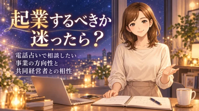 起業するべきか迷ったら?電話占いで相談したい事業の方向性と共同経営者との相性
